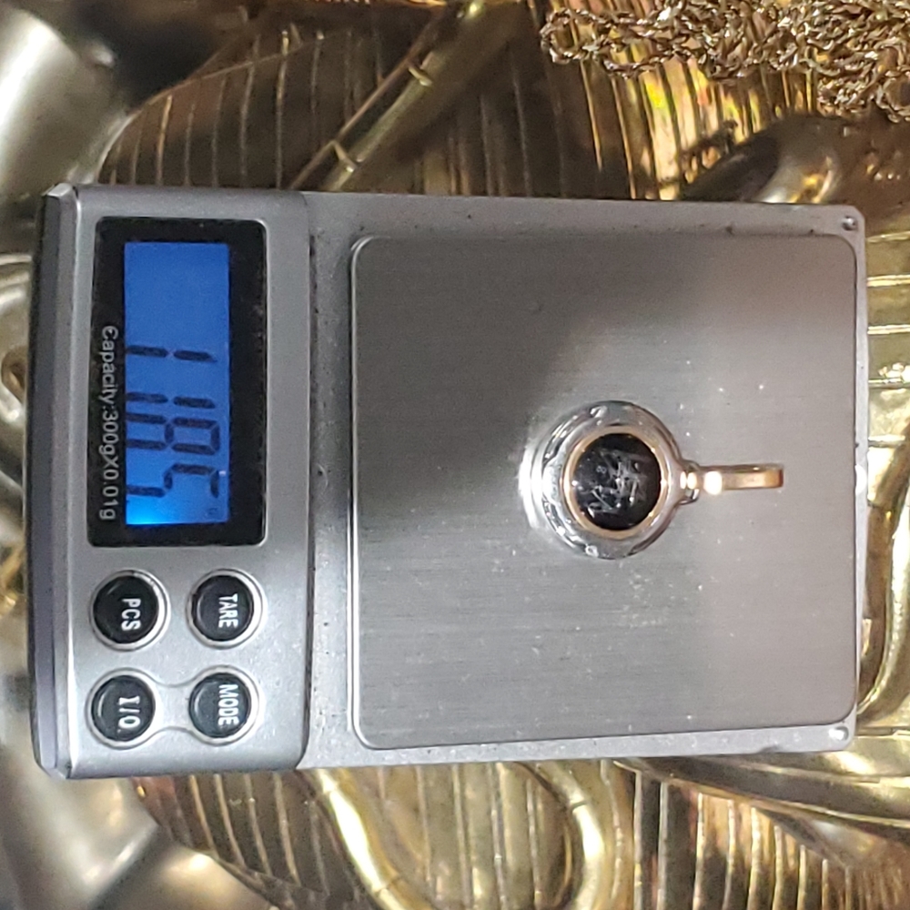 BARAKA 18ROSE GOLD/STEEL PENDANT AND 14K SOLID GOLD ROPE - Picture 4 of 12